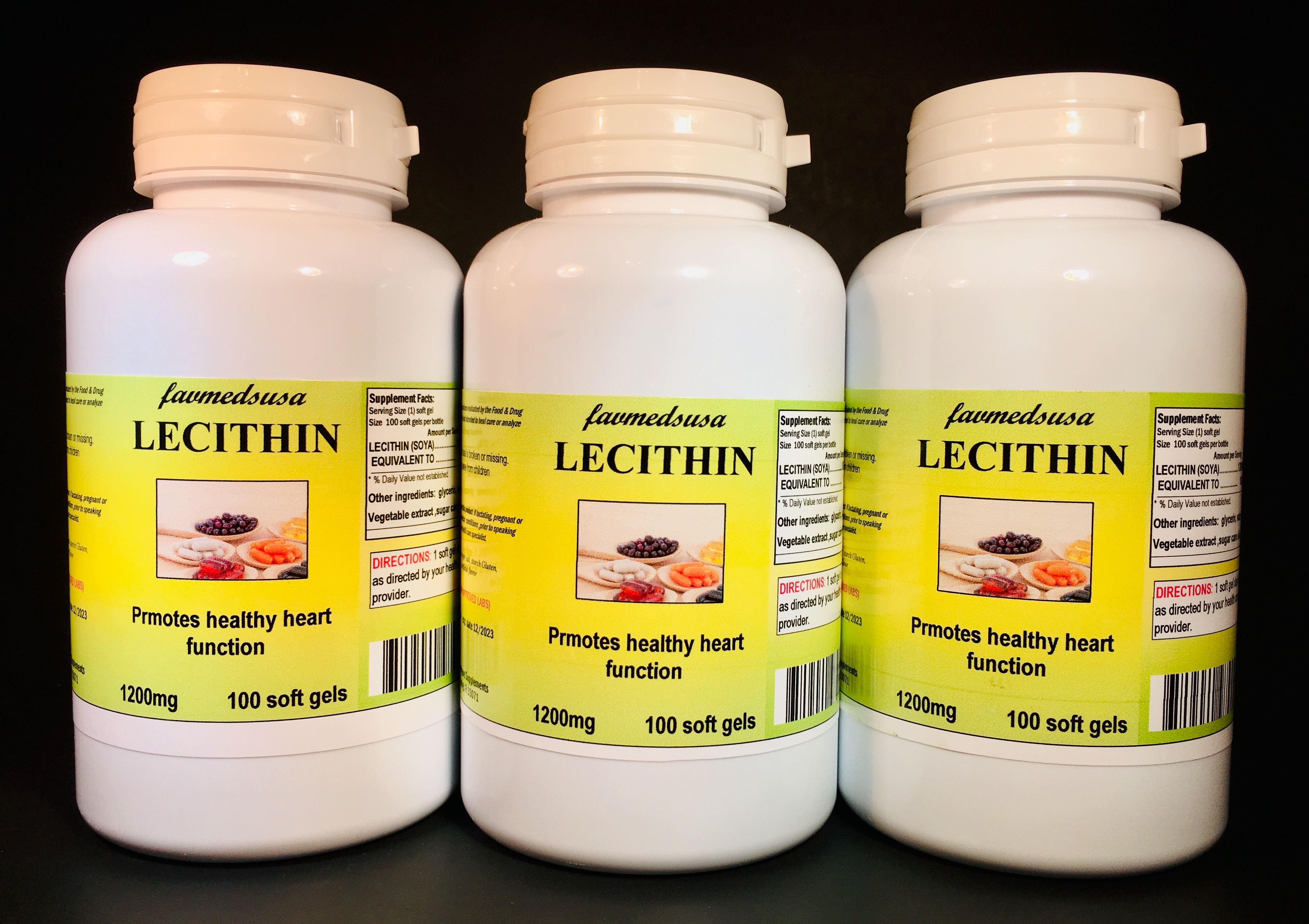 Lecithin 1200mg - 300 (3x100) soft gels